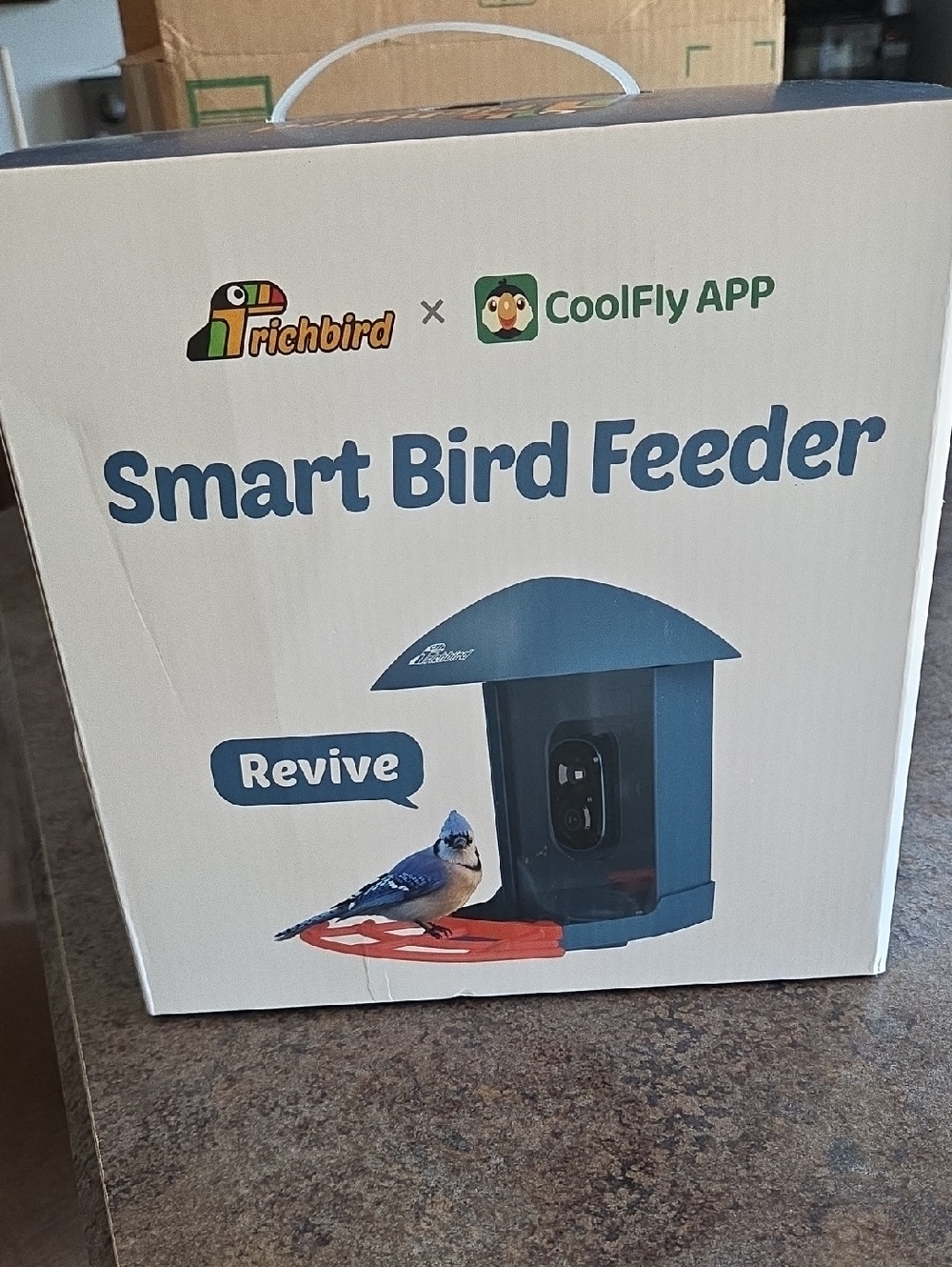 Smart Bird Feeder with CoolFly APP - Blue. AI.  FREE LIFETIME.